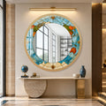 Azure World Compass with gold frame