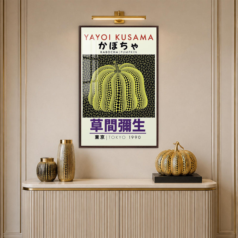 Dotted Kabocha Pumpkin with walnut frame
