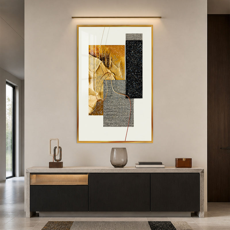 Gilded Geometry with gold frame