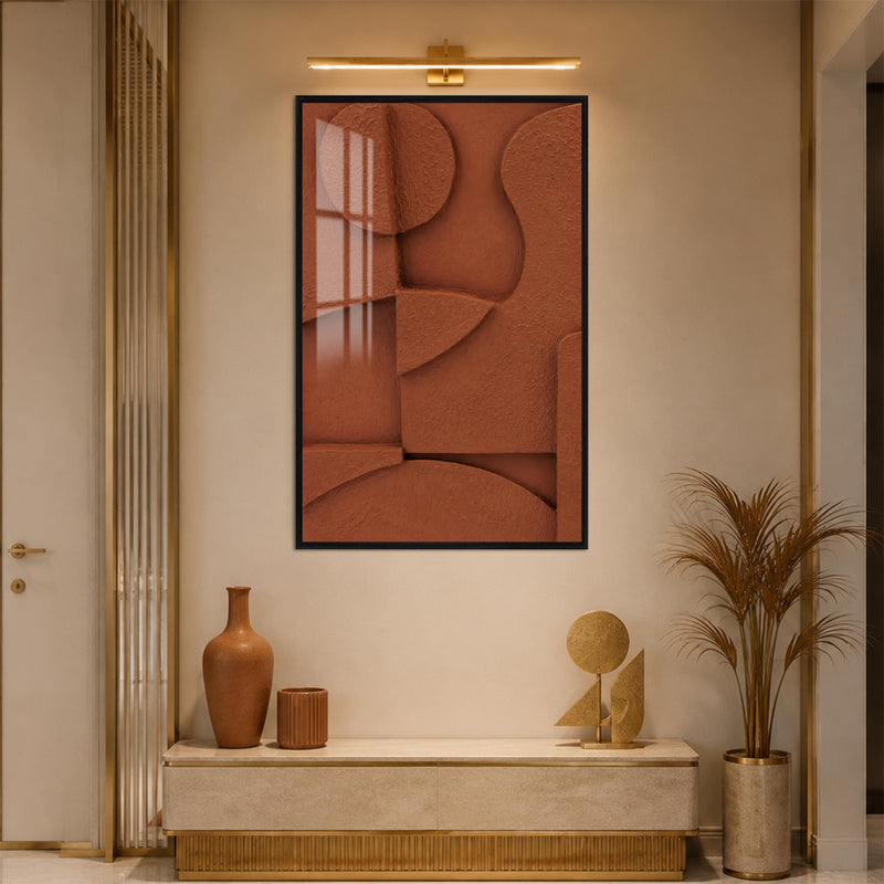 Terracotta Relief Forms with black frame