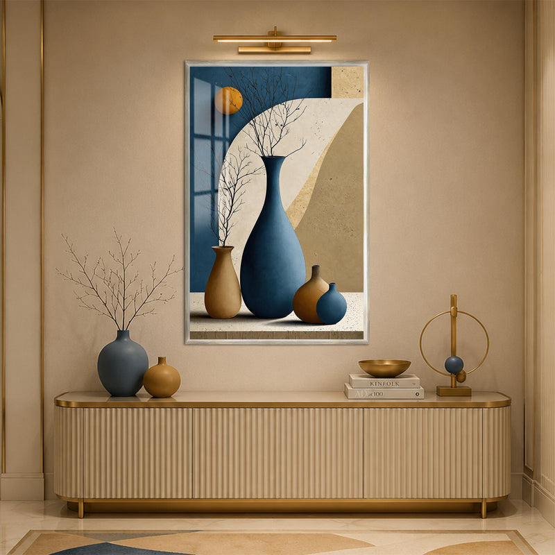 Midnight Vase Harmony with silver frame