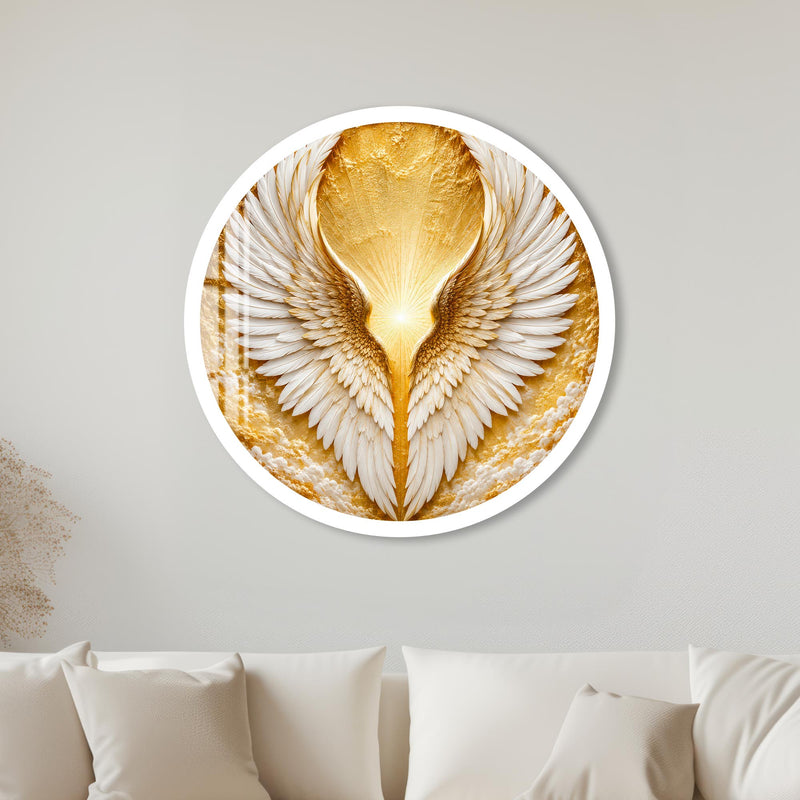 Celestial Angel Wings with white frame
