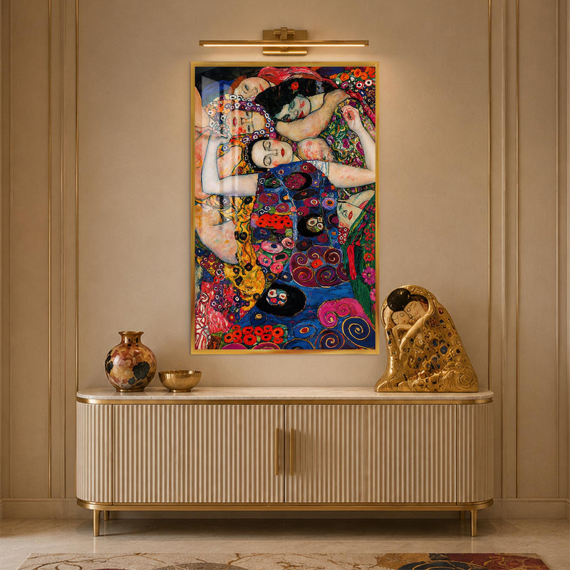 Resting Muses with gold frame