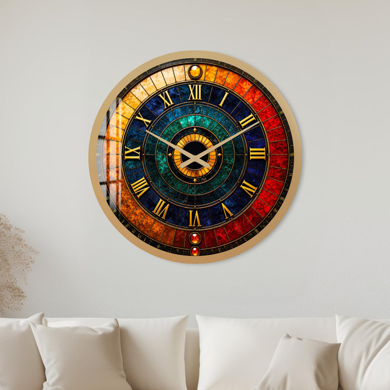 Jeweled Roman Dial with gold frame