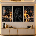 Black Horse with silver frame