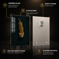 Midnight Jaguar — tempered glass, ultra HD print, ready to hang