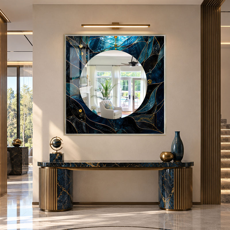 Midnight Sapphire Mosaic with white frame