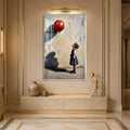 Girl With Red Balloon with silver frame