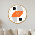 Orange Orbit Shapes with gold frame