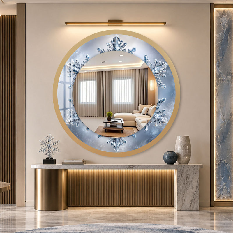 Crystal Snowflake with gold frame