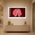 Dotted Red Pumpkin with white frame
