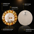 Amber Sunburst — tempered glass, ultra HD print, ready to hang