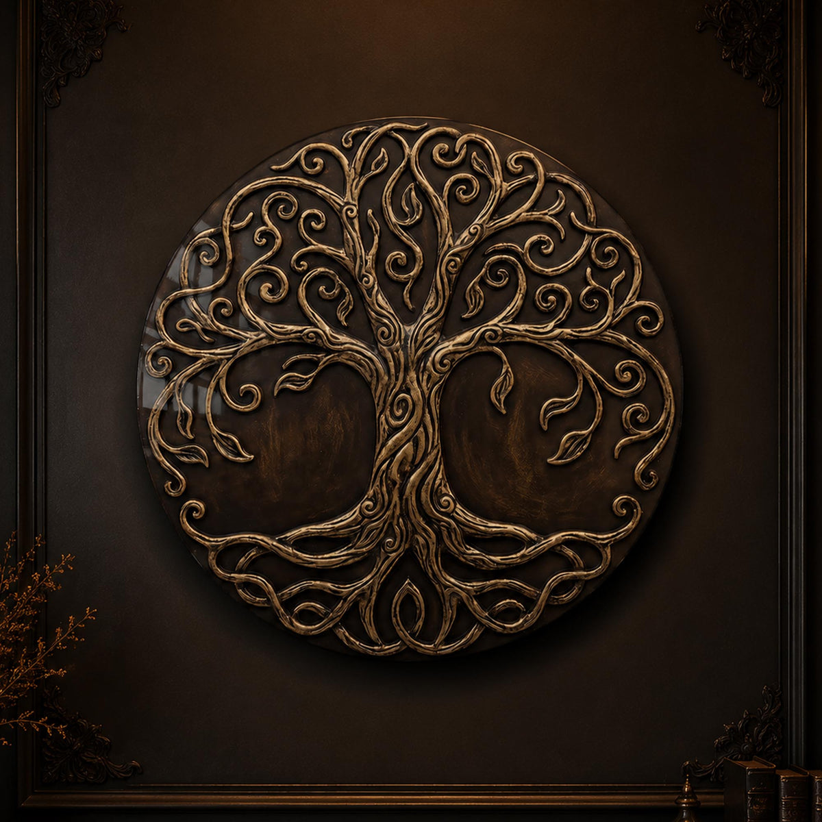 Bronze Relief Tree Of Life lifestyle view