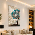 Artronauts Glass Print Blue Blossom Tree Glass Wall Art