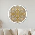 Gilded Petal Symphony with white frame