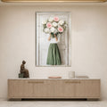 Hidden By Peonies with silver frame