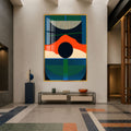Artronauts Glass Print 12x18 cm | 4.7"x7.1" / Gold Modern Geometric Rhythm Glass Wall Art