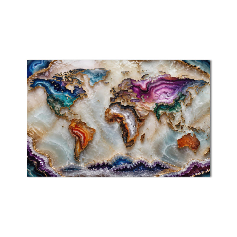 Agate World Map product shot on white background