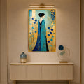 Azure Elegance with gold frame