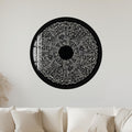 Monochrome Calligraphy Star Burst with black frame