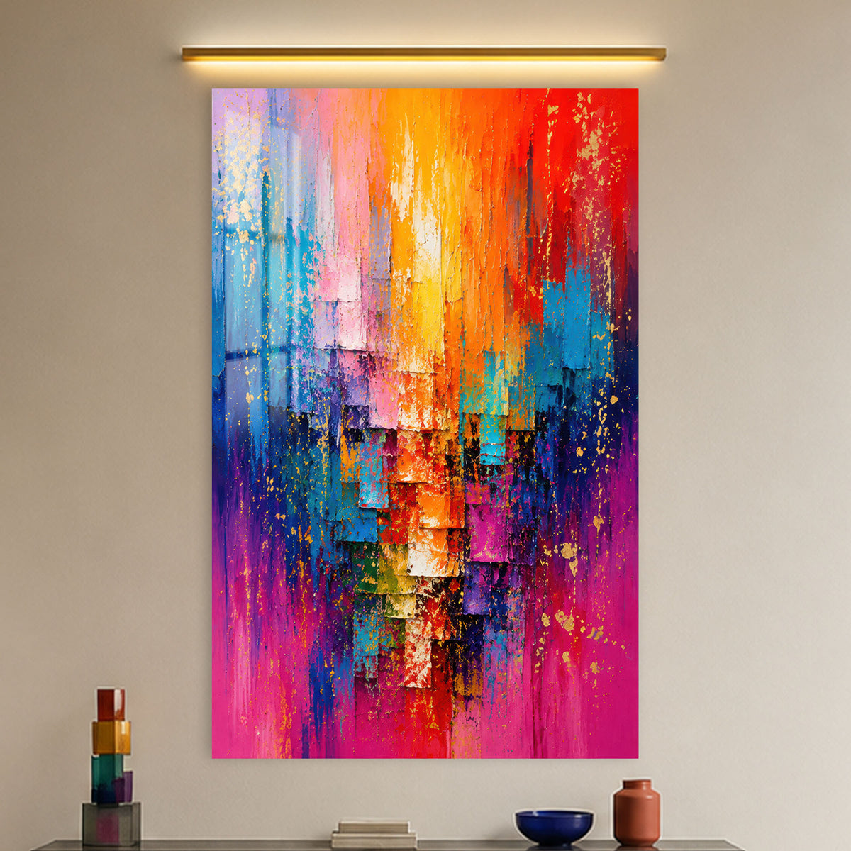 Chromatic Cascade in a modern room
