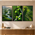 Green Escape with walnut frame