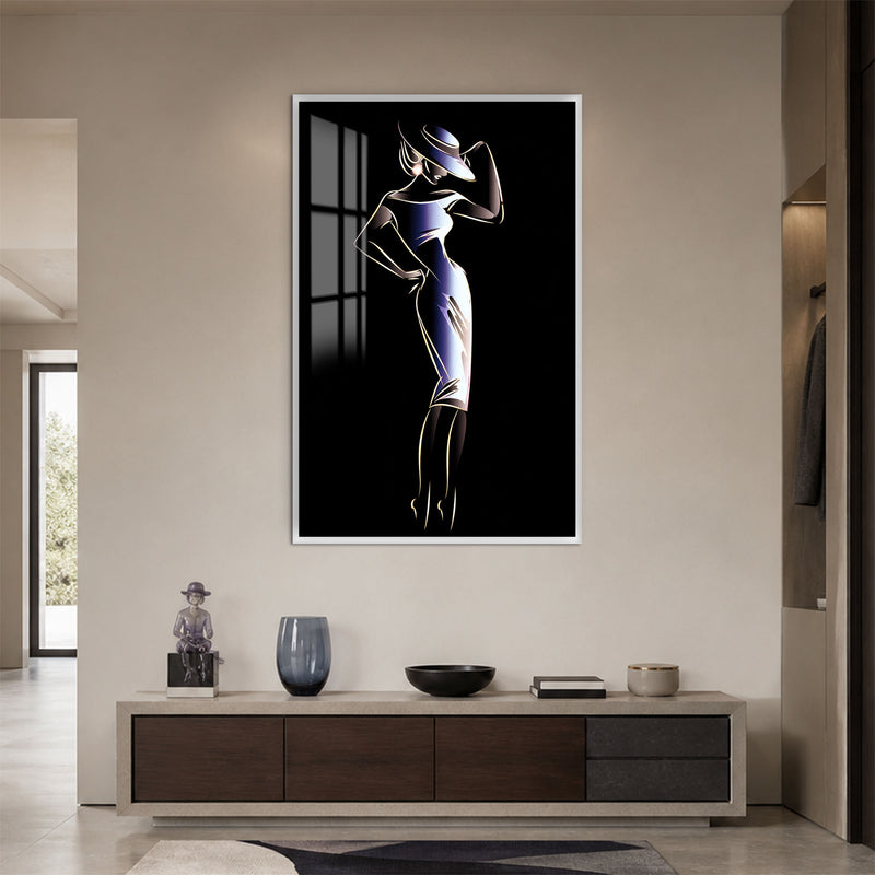 Midnight Muse with white frame