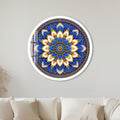 Royal Blue Mandala with white frame