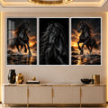 Black Horse with white frame