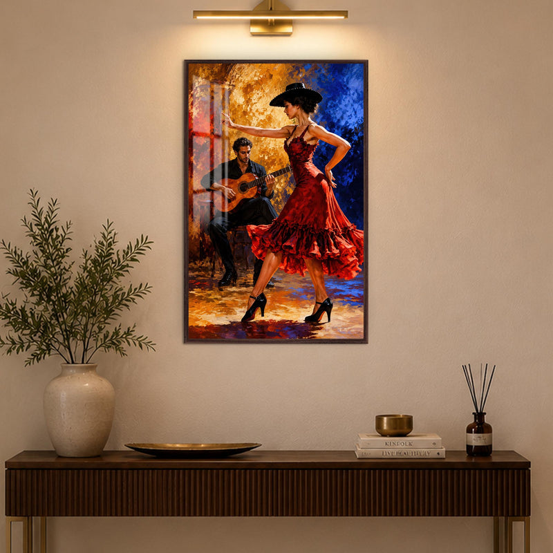 Flamenco Duet with walnut frame