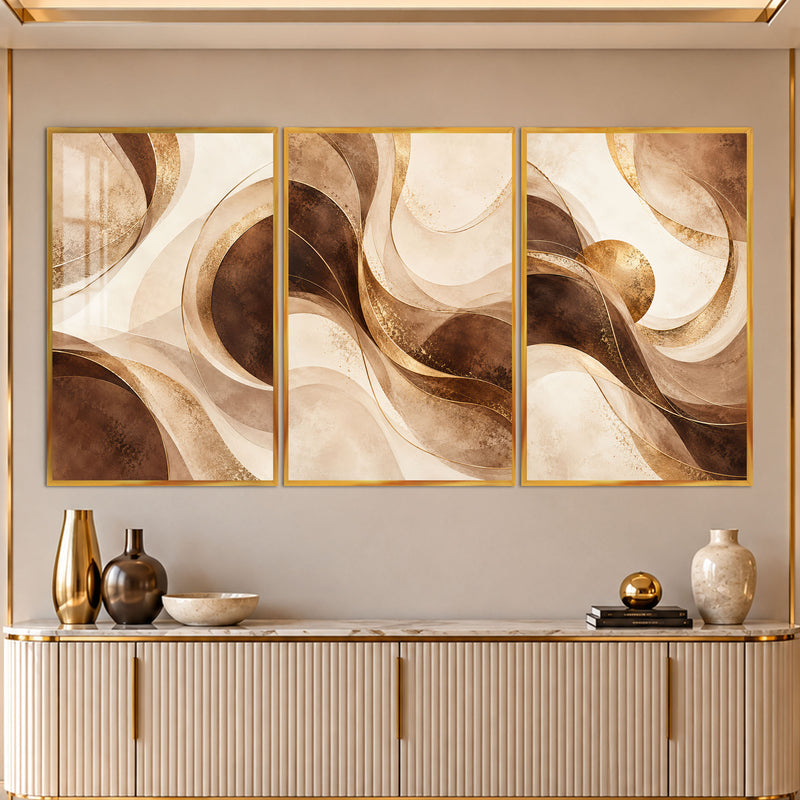 Golden Flow II with gold frame