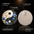 Floral Yin Yang — tempered glass, ultra HD print, ready to hang