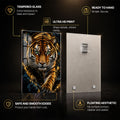 Majestic Big Cat II — tempered glass, ultra HD print, ready to hang