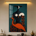 Artronauts Glass Print Flamingo Guardian Glass Wall Art