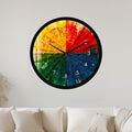Rainbow Radial Burst with black frame