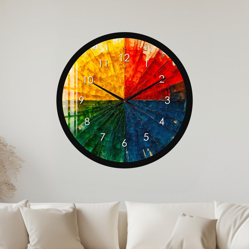 Rainbow Radial Burst with black frame