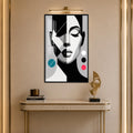 Monochrome Geometric Muse with black frame