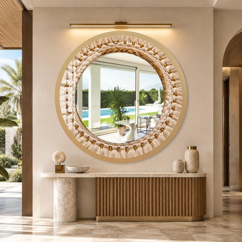 Bohemian Woven Halo with gold frame