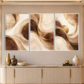 Golden Flow II with white frame