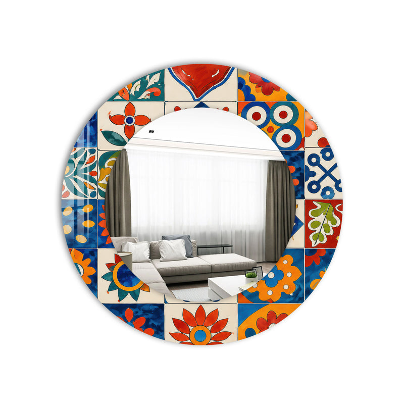 Mediterranean Tile Mosaic product shot on white background