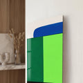 Artronauts Glass Print Emerald Colour Blocks Glass Wall Art