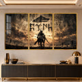 Wolf Warrior with gold frame
