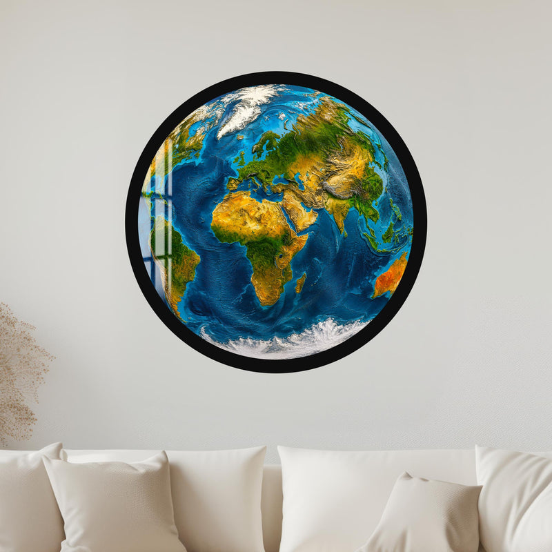 Vivid Earth Globe with black frame
