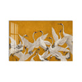 Golden Cranes in Flight product shot on white background