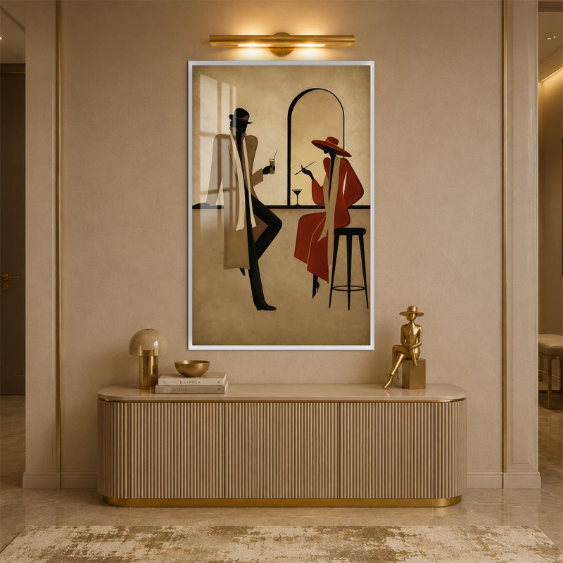 Midnight Rendezvous with white frame