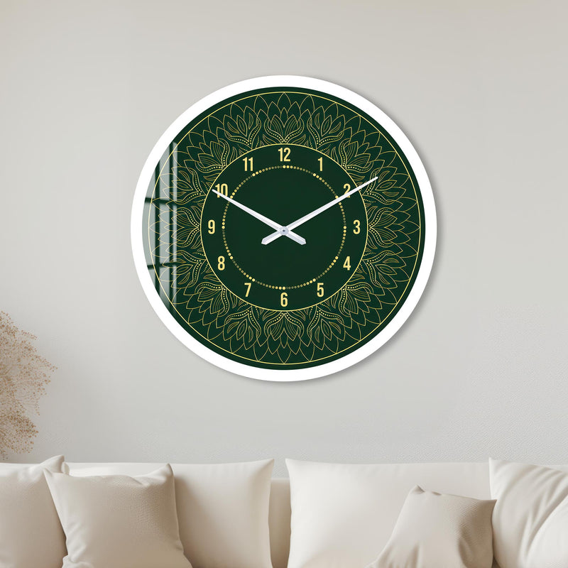 Emerald Mandala with white frame