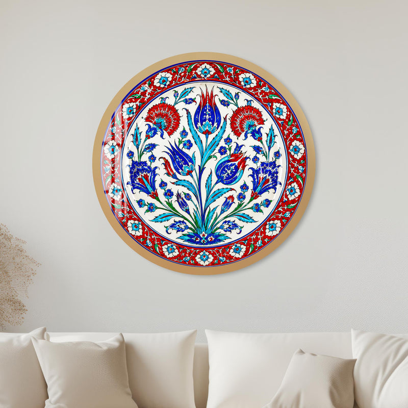 Ottoman Tulip Garden with gold frame