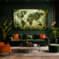 Tropical World Map lifestyle view