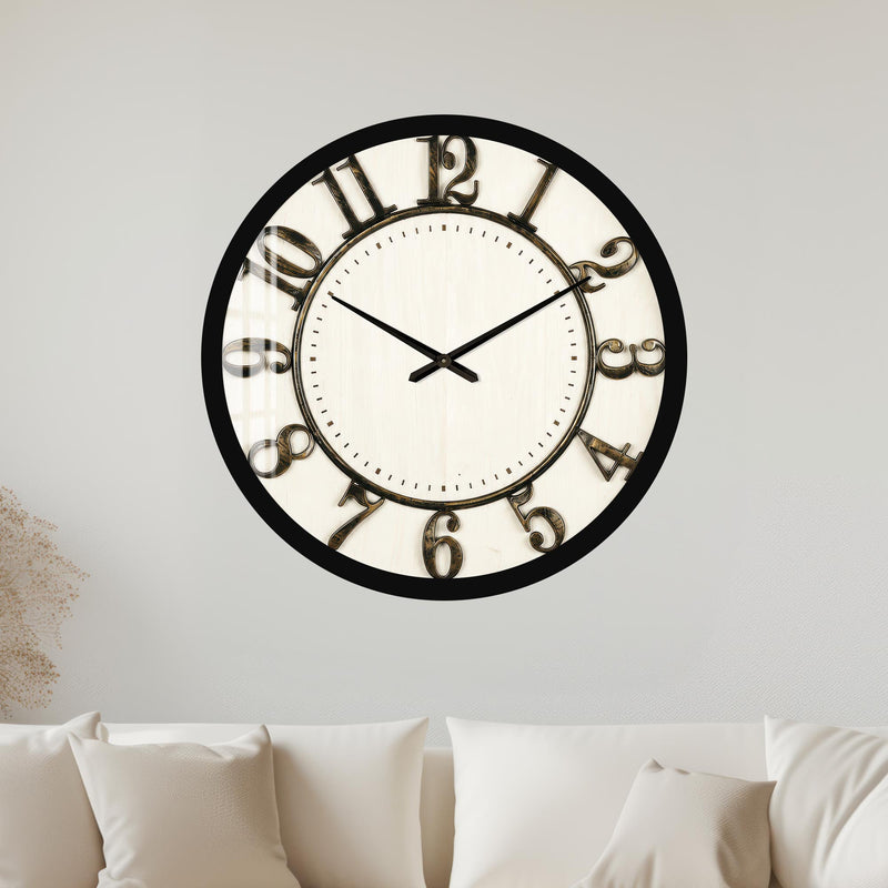 Vintage Bronze Numerals with black frame