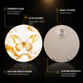 Golden Butterfly Elegance — tempered glass, ultra HD print, ready to hang